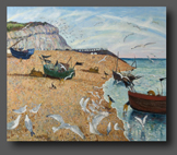 Gulls Herald The Return Of The Fishermen 86x102cm